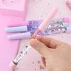 2Pcs MultiColor 0.5mm Ballpoint Pen Drift Sand Glitter Crystal Pens Creative Plastic Writing Kids Gift School Office Supplies