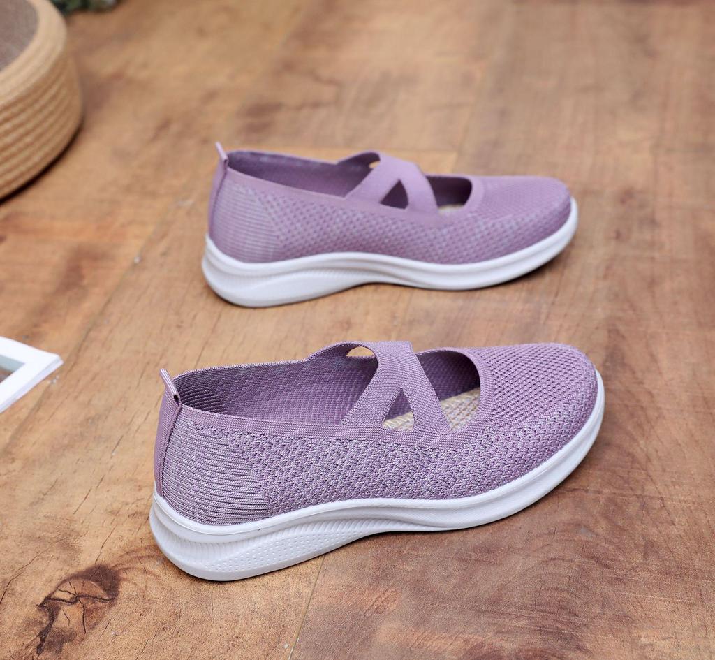 Женская спортивная обувь большого размера с дышащими нескользящими вставками и полиуретановой подошвой