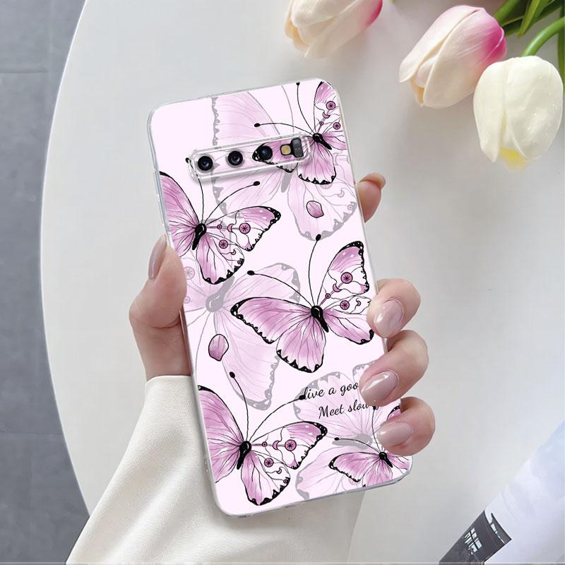 Для Samsung S10 Plus S10 5G Чехол Роскошный Чехол для Телефона Для Samsung GalaxyS10 S10E Мраморный Цветочный Прозрачный Мягкий Силиконовый Защитный Чехол