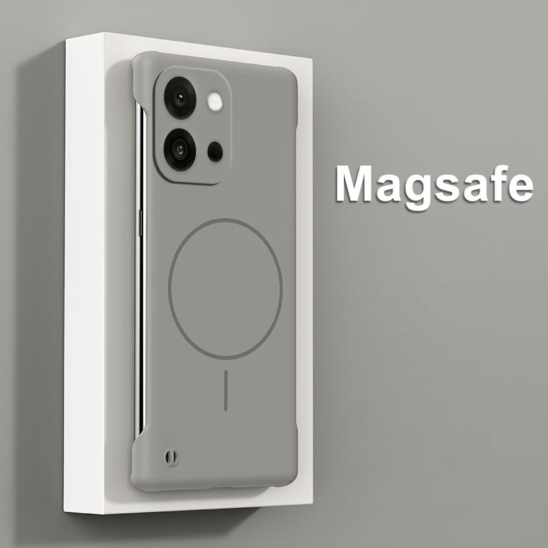 Однотонный безрамочный магнитный чехол для телефона для OnePlus 13T 13R 13 12R Ace 5 3 Тонкий противоударный жесткий ПК чехол для беспроводной зарядки