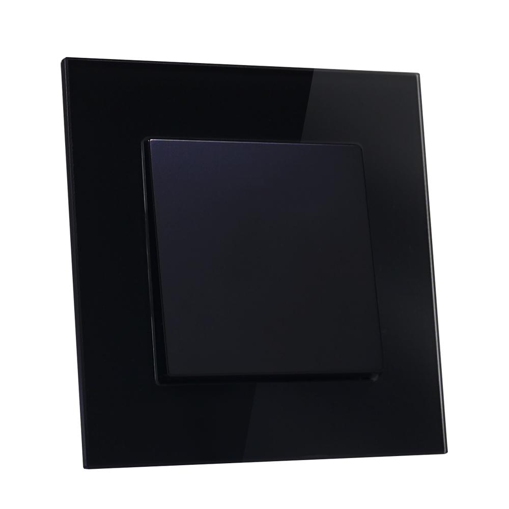 New Design 86 Series 1 Gang Glass Light Switch Remote Wall Light Switch Electrical Switch and Sokets Luxury Wal