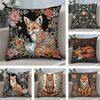 William Morris Art Fox Pillow Case Short Plush Double-sided Print Square Throw Pillow Covers Sofa Home Cushion Decor