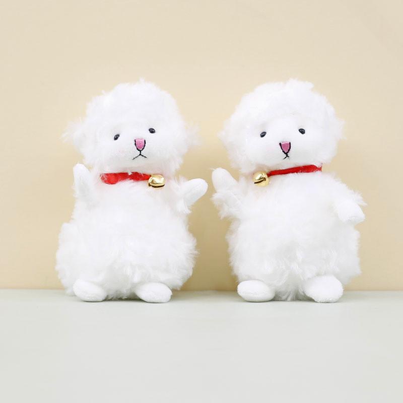 Soft Plush Sheep Keychain Lovable Fluffy Lamb Figurine With Pp Cotton Filling