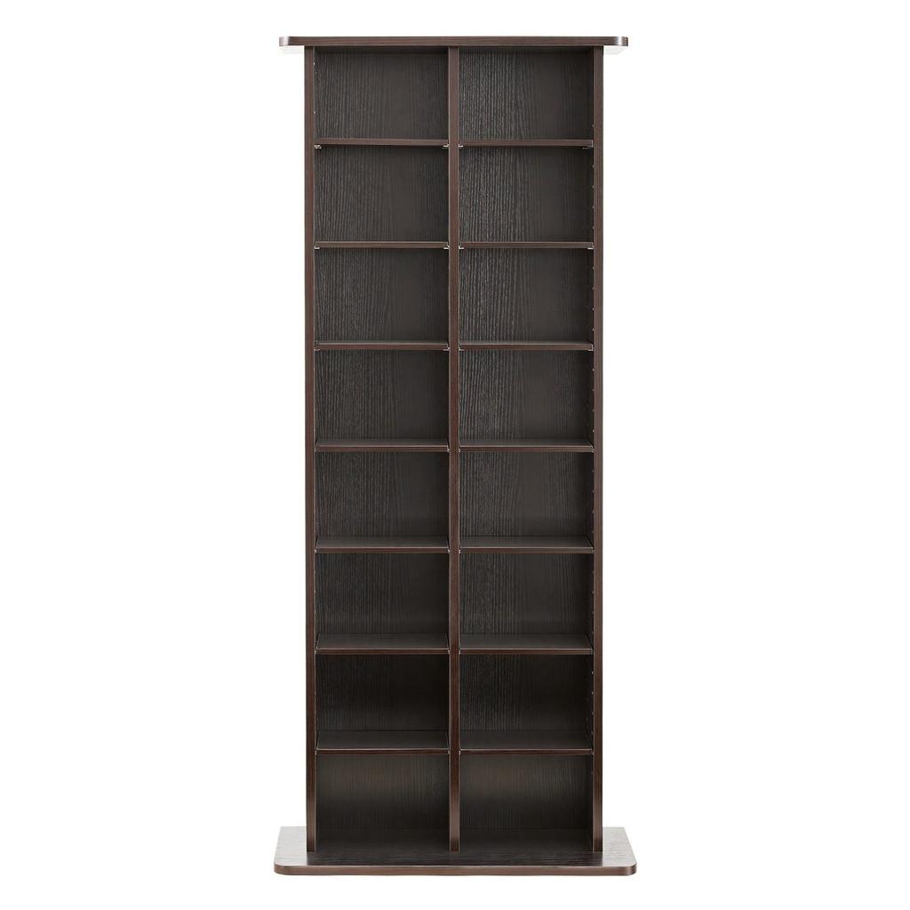 Media Storage Cabinet, 8-Tier DVD Shelf Organizer, 559 x 222 x 1295 mm Multimedia Storage Organizer for CDs, DVDs, Books and Games, CD Shelf for