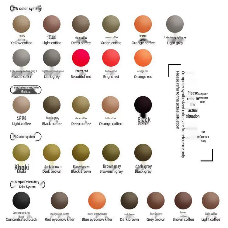 Beauty M Color VV Чернила для татуажа бровей и губ - Жидкие водостойкие косметические