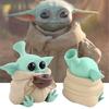 Star War Figure Mini Desktop Decoration Silicone Baby Yoda Pipe Figure Model Toy Children Gift