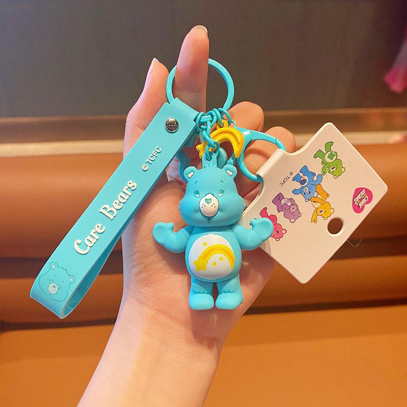 Очаровательный лицензионный брелок в виде мишки любви, креативный радужный мишка, аксессуар для рюкзака, подарок