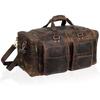 Большие 24-дюймовые дорожные сумки для мужчин, дорожная кожаная дорожная сумка, ночная дорожная сумка для занятий спортом, выходного дня, дорожная сумка (Темно-коричневый, 24 дюйма, большой)