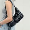 Stylish Large Capacity Motorcycle Bag With Multiple Pockets Crossbody Shoulder Daily Commute Work