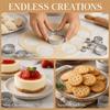 12PCS Rolled Edge Dough Cutter Mold Food Grade Dessert Mold Mousse Mold  Dessert Preparation