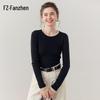 Fanzhen Women's Slim-Fit Round Neck Cashmere Sweater