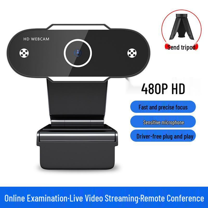 HD Webcam for Online Classes, Exams, Streaming, & Photography - Compatible with Home Desktops & Laptops