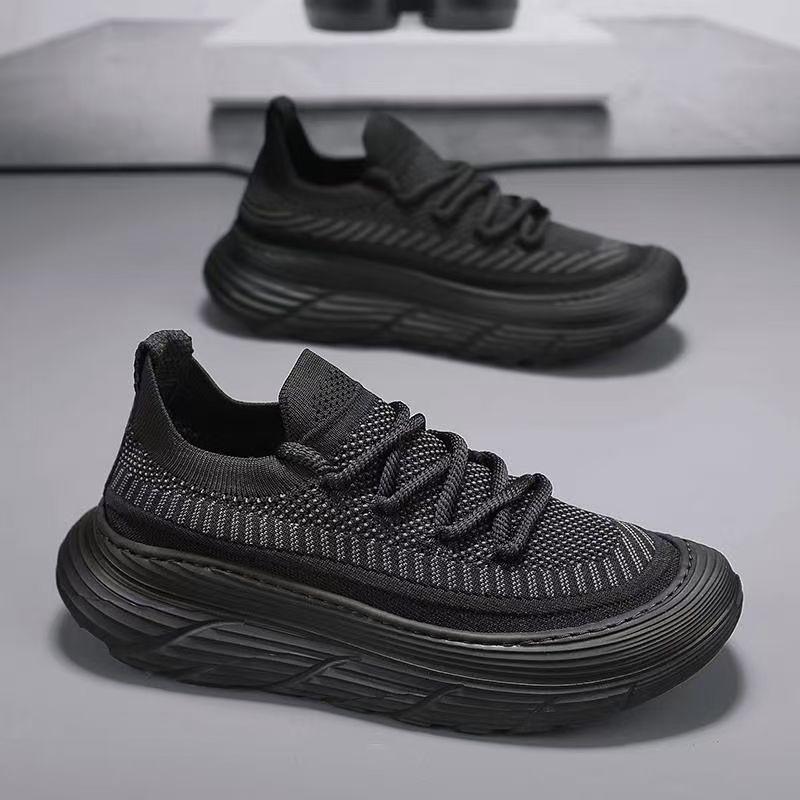Fashion Sneakers Korean Style Height Increasing Men's Casual Shoes Sports Plain Vulcanize Walking Adults Common In Promotion Male Shoe