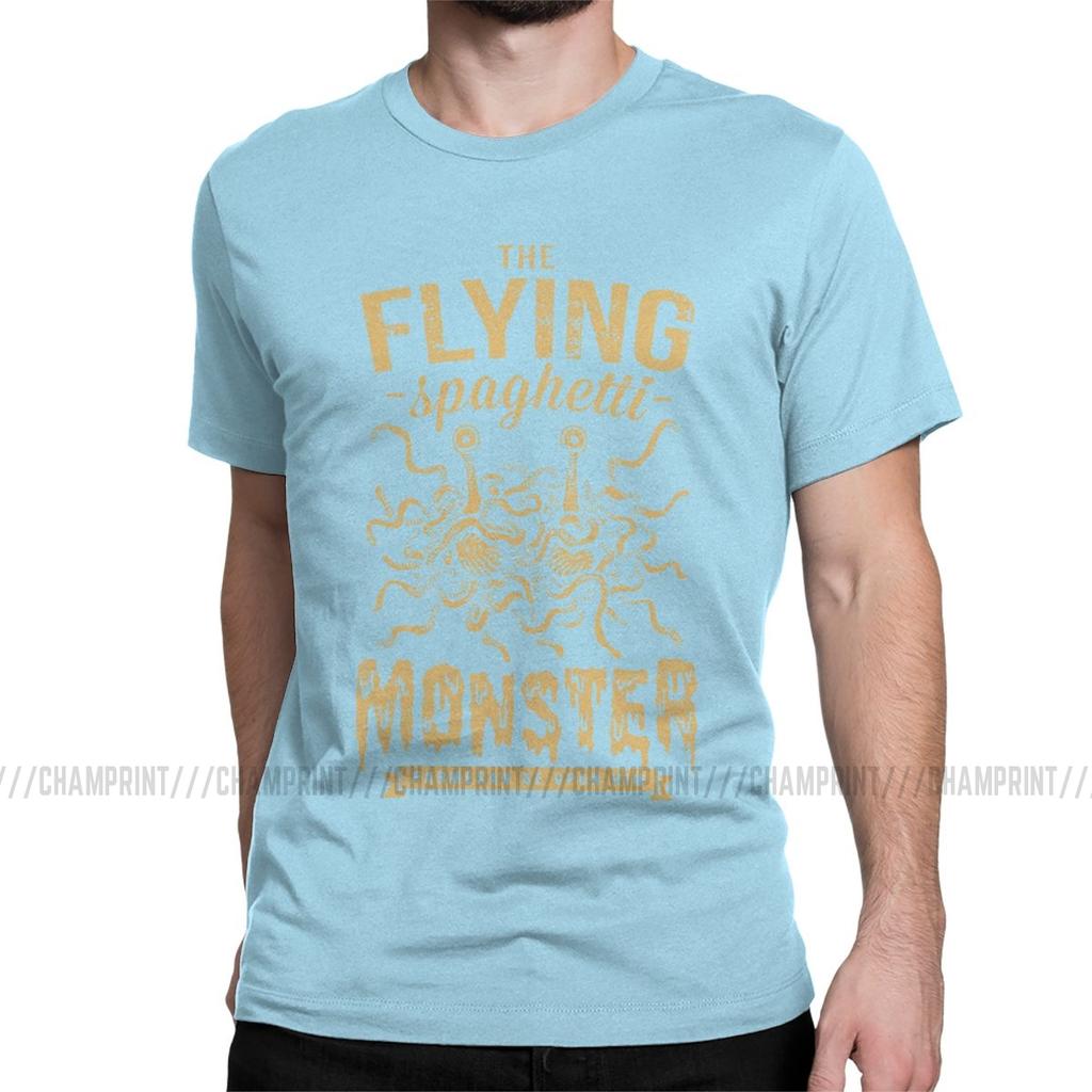 The Flying Spaghetti Monster T Shirt Men Funny T Shirt Round Neck Flying Spaghetti Monsterism Pastafarianism