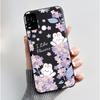 Black Phone Case For BLU G71 Plus (G71+ G71P) Shockproof For BLU G71 Plus (G71+ G71P) Little Rabbit In The Flowers Pattern Cover