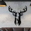 Rustic Deer Head Wall Sculpture: Charming Farmhouse 3D Metal Art for Home.Farmhouse Metal Art for Modern Homes.