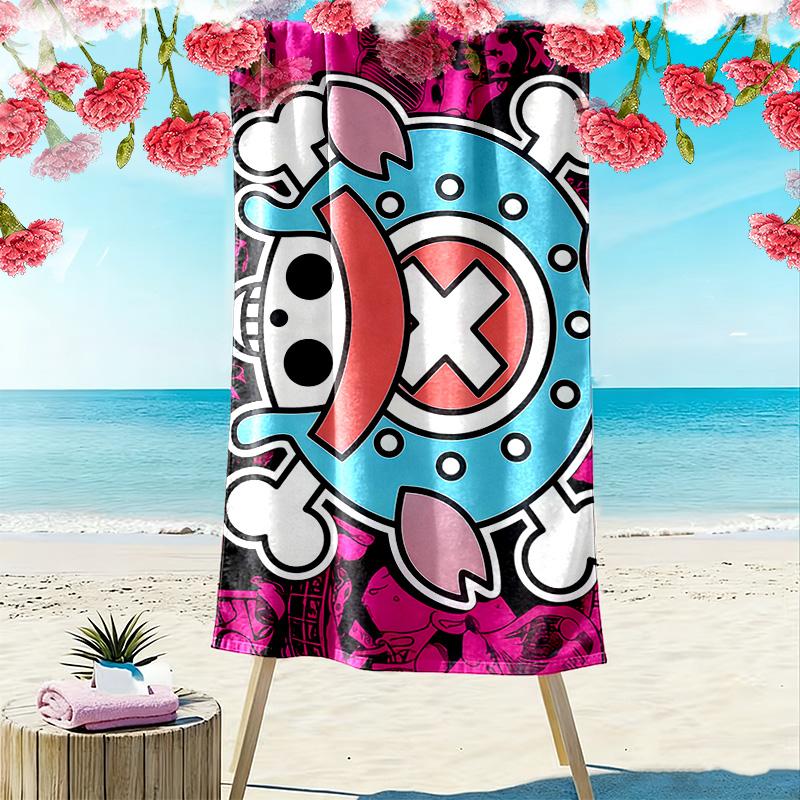 One Piece6 Print Beach Towel, Large Soft Quick Dry Towel for Beach Camping Swimming