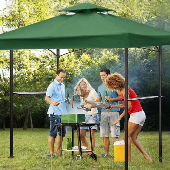 300x300 см беседка для гриля сменный тент крыша водонепроницаемая ткань Оксфорд двухъярусная беседка для барбекю