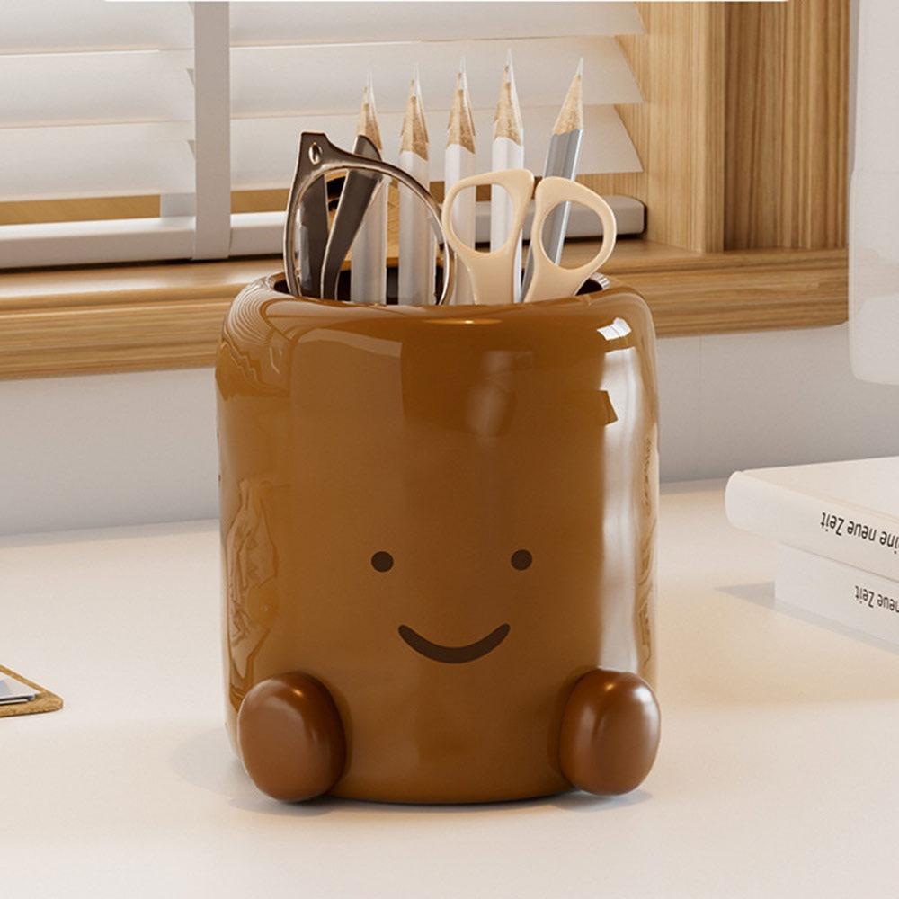 Cartoon Desktop Pen Holder Large Capacity Remote Control Storage Box for Students Gift