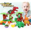 40pcs Dinosaur Paradise Themed Assembly Building Blocks Set Children Puzzle Toys For Creative Kids