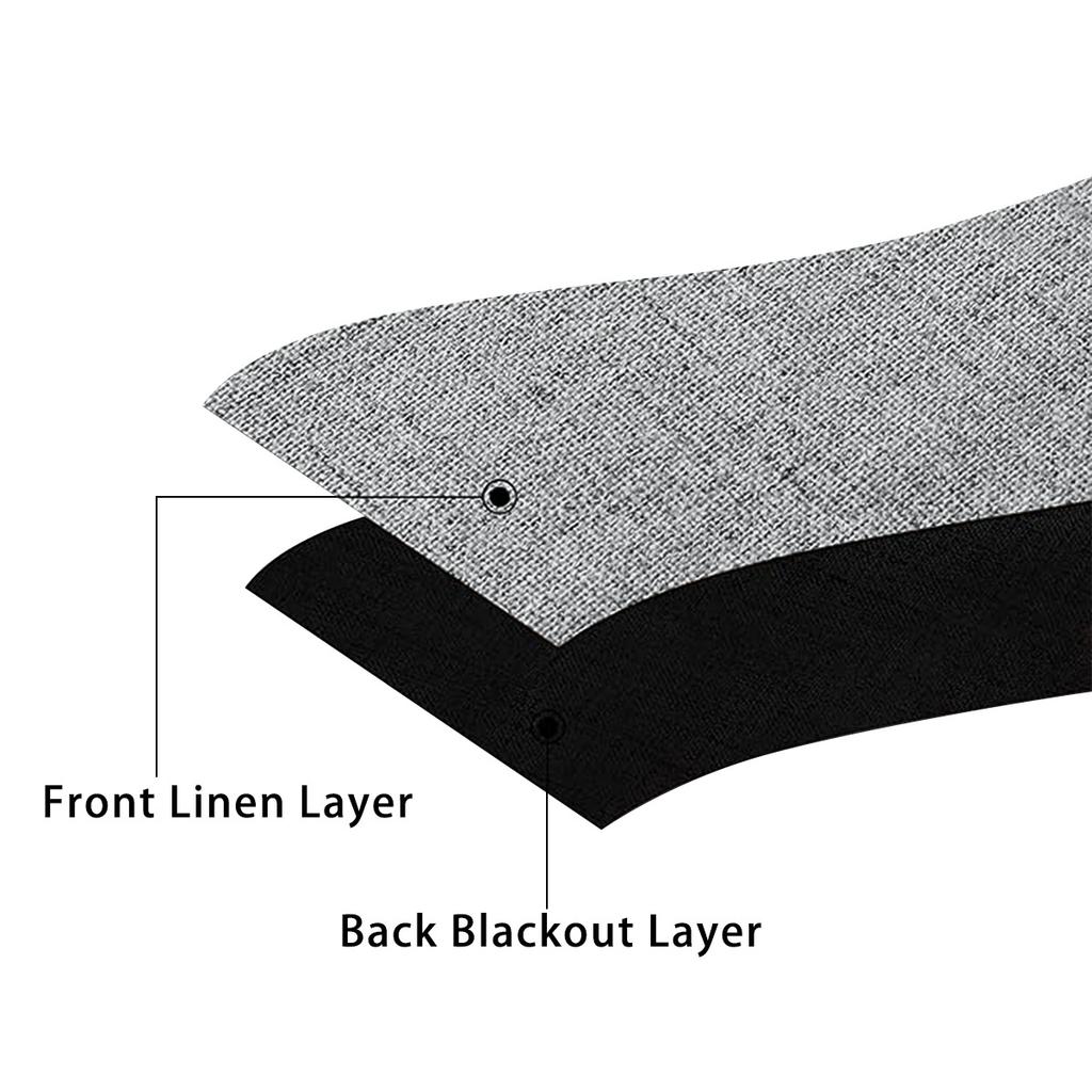 Imitation Hemp Plain Hemp Black Background Full Blackout Curtains Living Room Bedroom Sunscreen Curtains