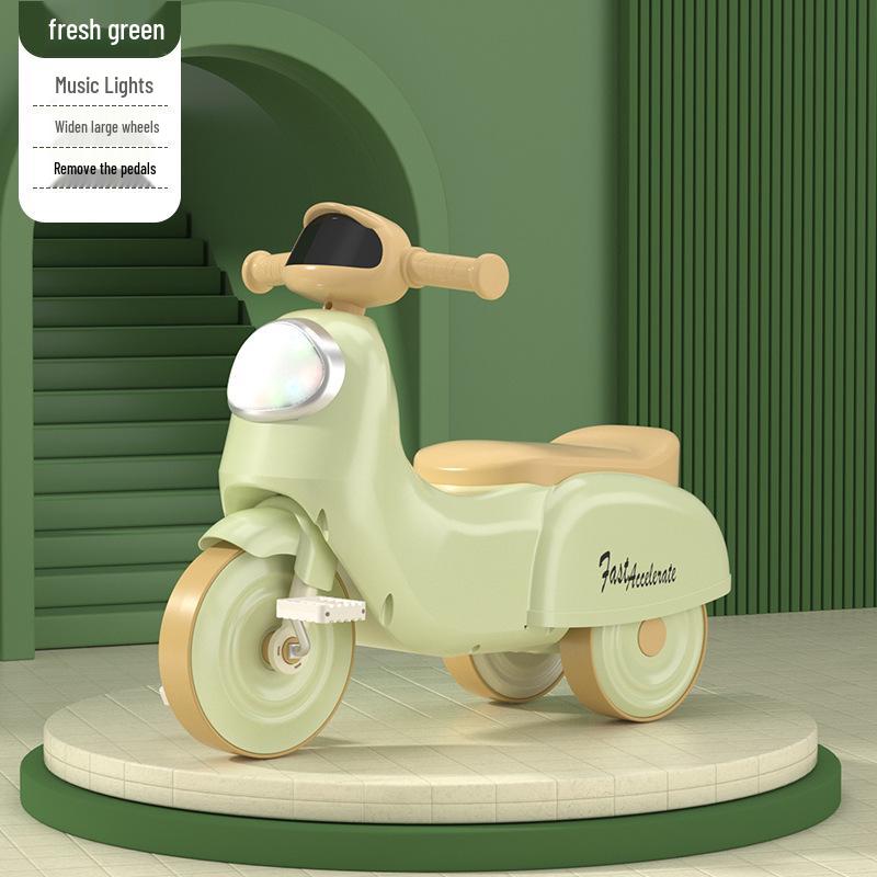 Foot-Powered Kids' Ride-On Tricycle Scooter