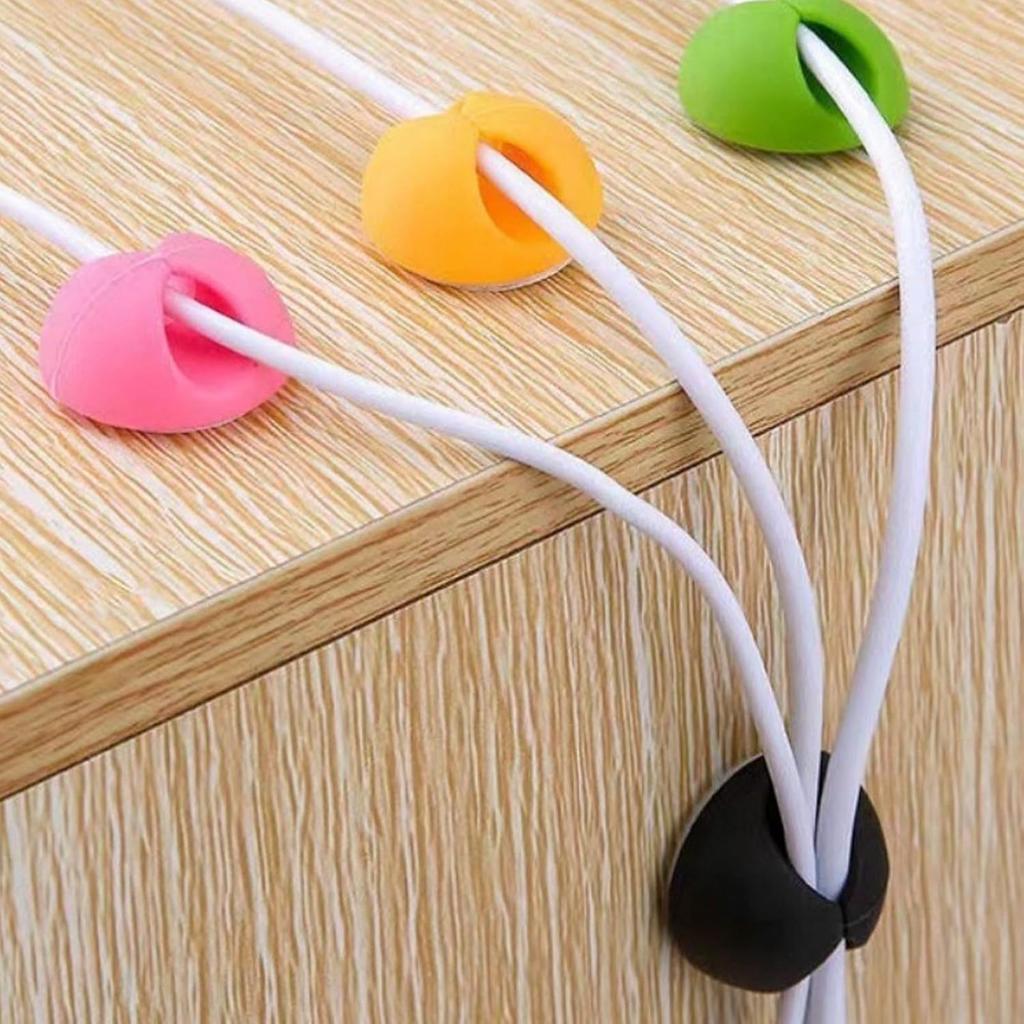 10PCS Desk Cable Organizer Clips for Wire Management Adhesive Cord Holders USB Charging Cables Office Desktop Organization