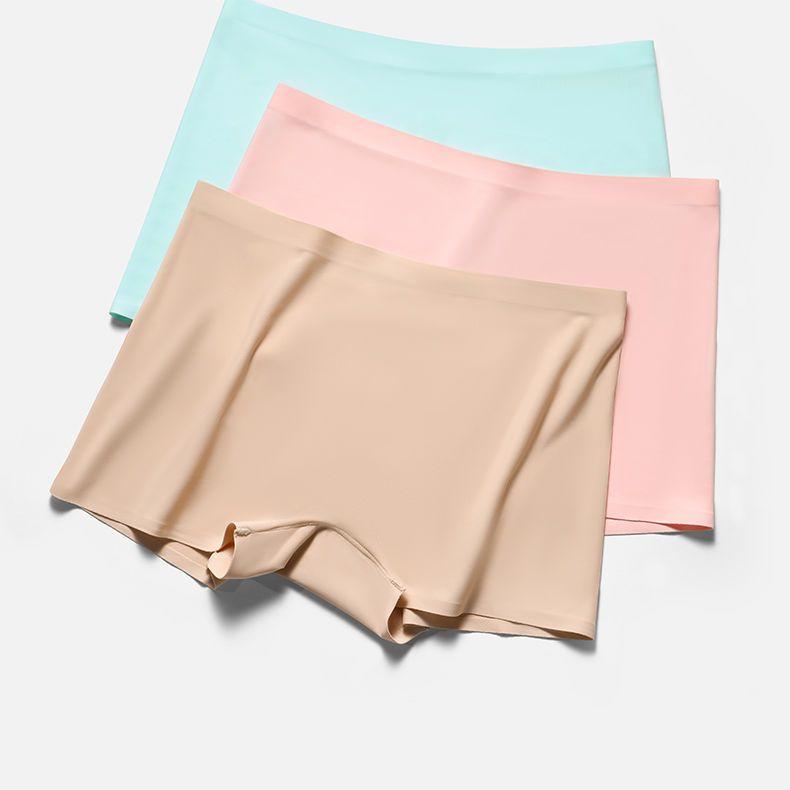Мягкие бесшовные безопасные короткие брюки, летние шорты под юбку, дышащие короткие колготки из модала из ледяного шелка, нижнее белье