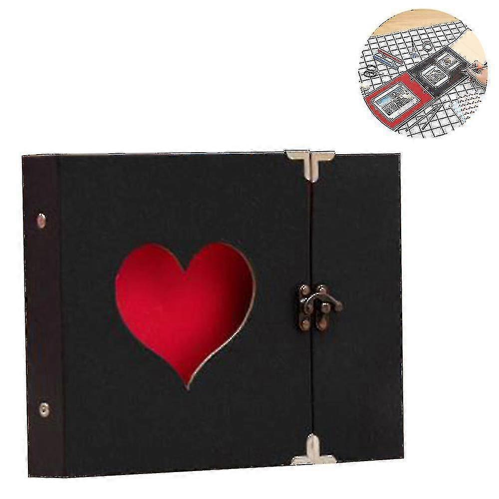 Photo Album To Design Yourself Scrapbook Album Black Pages Photo Book To Stick In Photo Albums Wedding, Christmas Valentine's Day Birthday Anniversary