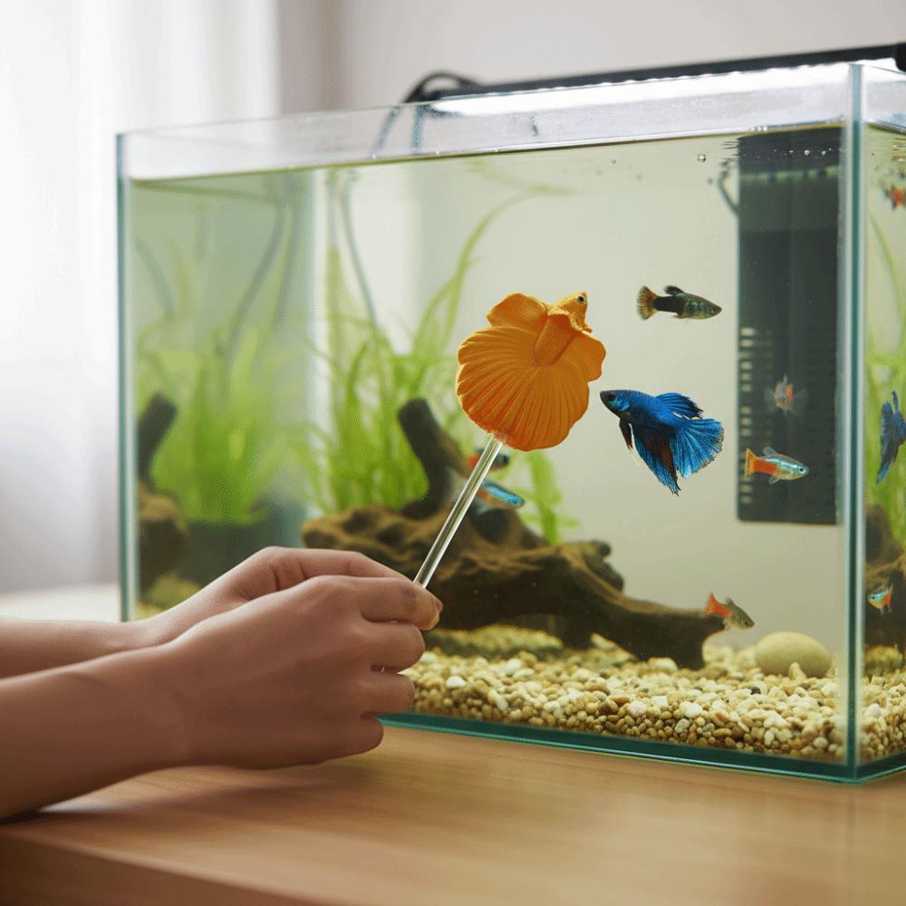 Colorful Betta Training Wand Fish Shaped Fish Training Stick Fish Tanks Accessories