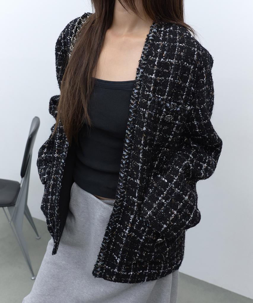 RAFFINE ATELIER Maison Tweed Jacket Black