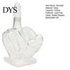 Father's Day Present Middle Finger Whiskey Decanter, 1000ml Glass Fist Dispenser with Stopper, Creative Wine Serving Carafe Unique Hand Shape