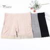 Women Safety Pants High Elasticity Solid Color Seamless Lace Anti-exposure High Waist Slim Fit Quick Dry Mini Skirt Inner Shorts Yoga Shorts