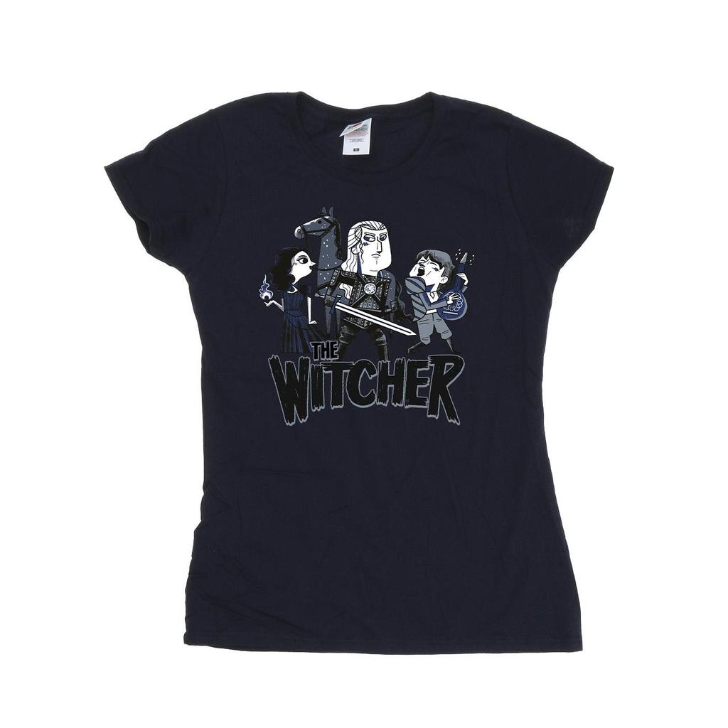 Netflix Womens/Ladies The Witcher Team Illustrated Cotton T-Shirt