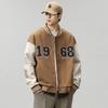 Suede American Khaki Baseball Jersey Men'S Loose Large Size Casual Bomber Jacket Trendy Brand