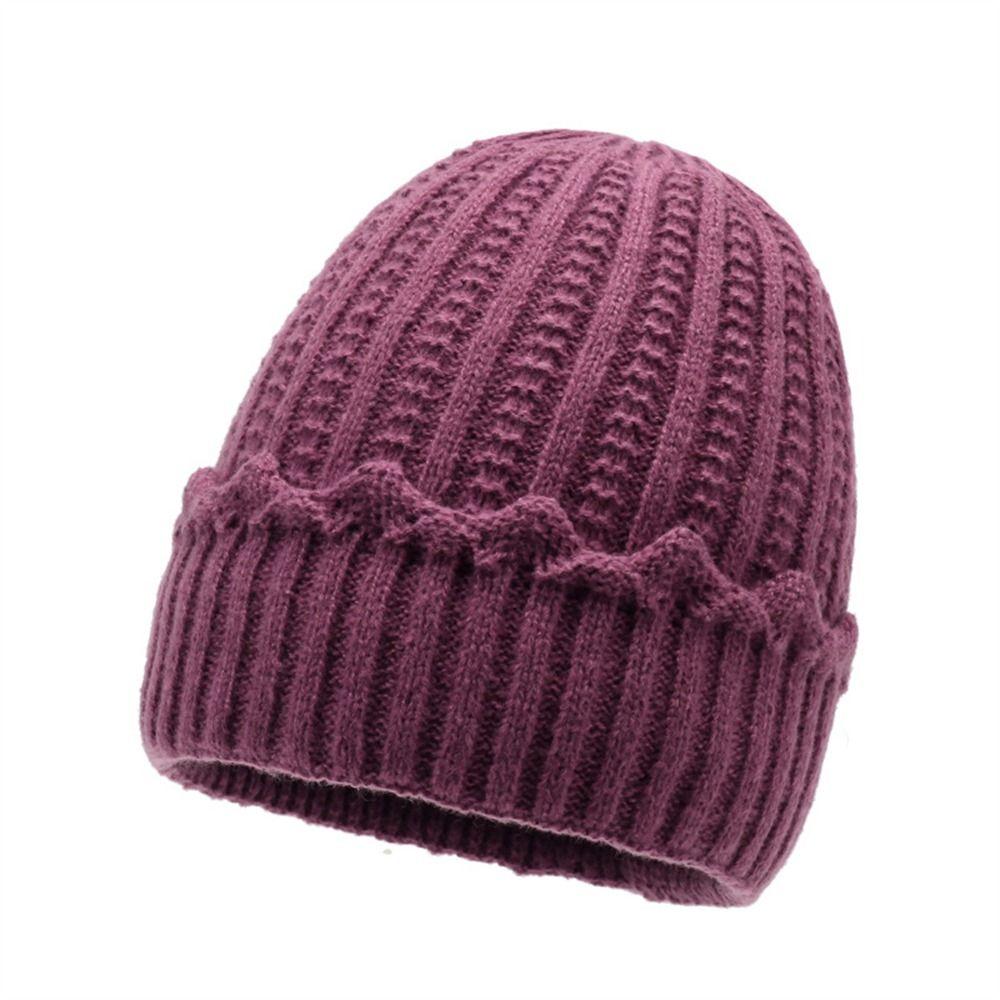 Windproof Coldproof Knitted Hat Thick Beanies Fashion Bonnet Caps  for Women Men