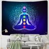 Статуя Будды, медитация, 7 чакр, гобелен, настенный психоделический кристалл, фон неба, ковер для йоги, декор в стиле бохо