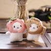 Adorable Plush Cat Toy With Cute Taiyaki Headgear Keychain Charm For Bags 12cm