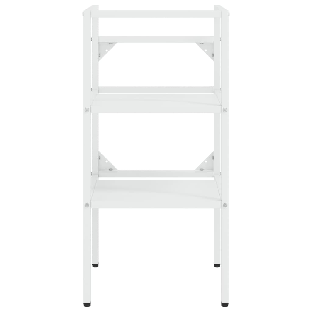 Bathroom Vanity Unit with Washbasin White Iron