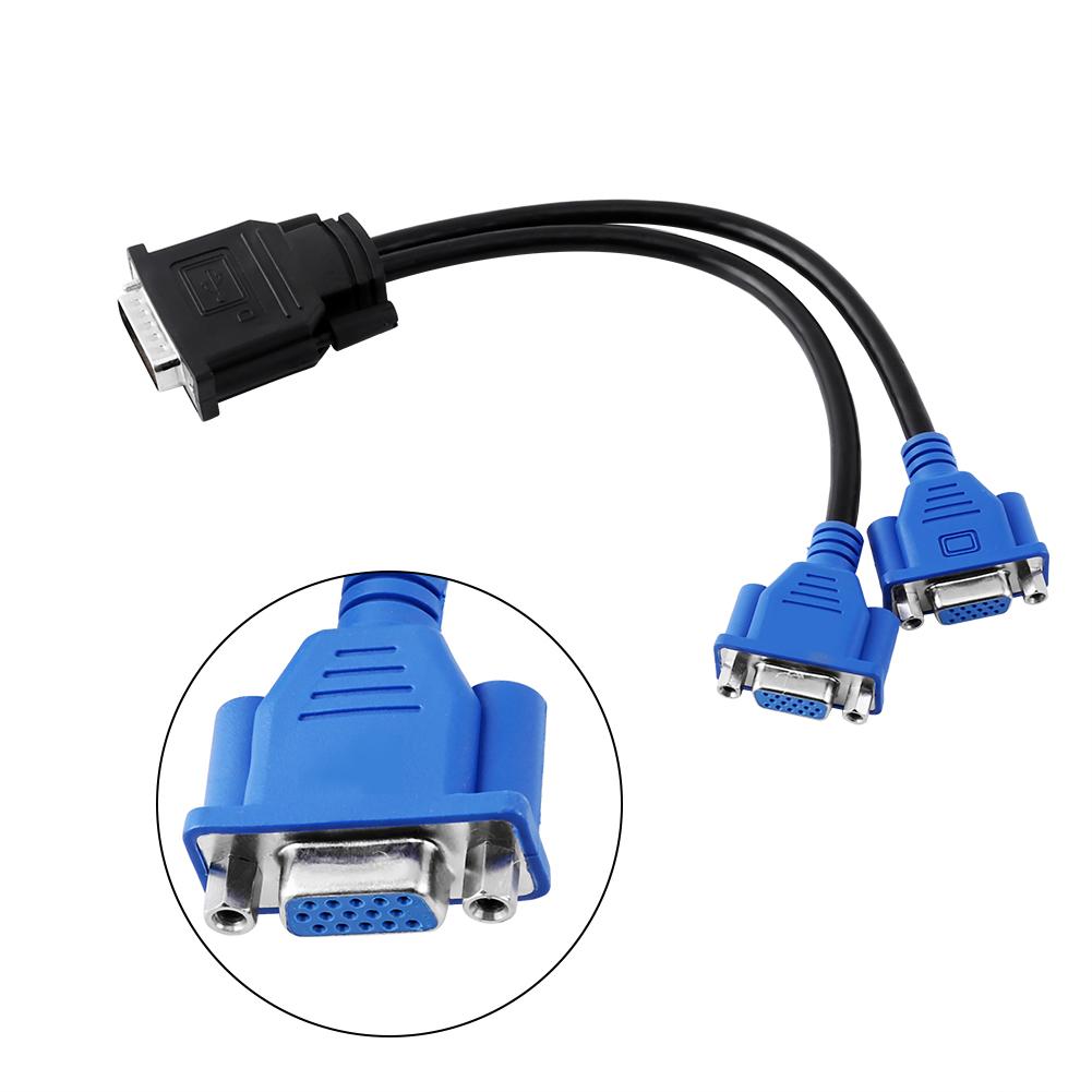 Кабель-адаптер-разветвитель DMS 59-контактный папа на 2 VGA 15-контактный мама для монитора HP Dell