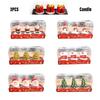 3 Christmas Pcs Santa Claus Snowflake Reindeer Bear Candles Party Gifts Decor