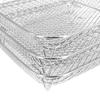 1 Set Stainless Steel Dehydrator Rack Three-layers Stackable Square Dishwasher Safe Roasting Steamer Rack Kitchen Fryer Accessories