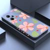 Чехол для телефона с рисунком розовых цветов и лепестков с квадратным краем, жидкий силикон, ТПУ, полное покрытие, защитный чехол для камеры Xiaomi Redmi