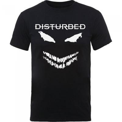 Disturbed Футболка со свечами унисекс для взрослых со страшным лицом