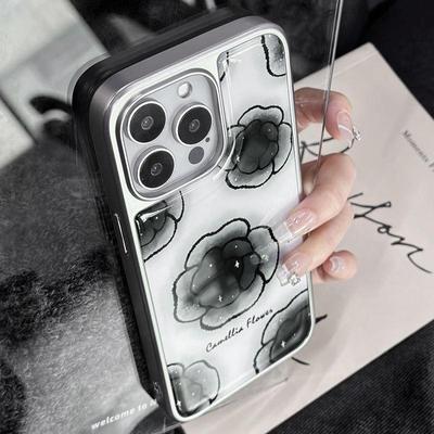 Чехол для телефона Zhitai с гальванизированной серебряной кромкой и капельным клеем для iPhone 13, 14, 15, 16Pro Max и Huawei P70