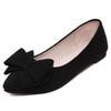 Весна Новые Одиночные Туфли Женские Туфли Острый Носок Мелкий Вырез Плоский Каблук Плоская Подошва Бант