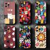 Мультяшные Милые Кошки Тема Мягкий Чехол для Телефона для iPhone 16 16E 17 Air 15 Pro Max 14 Plus 13 Mini 11 12 7 Черный Чехол Задняя Панель