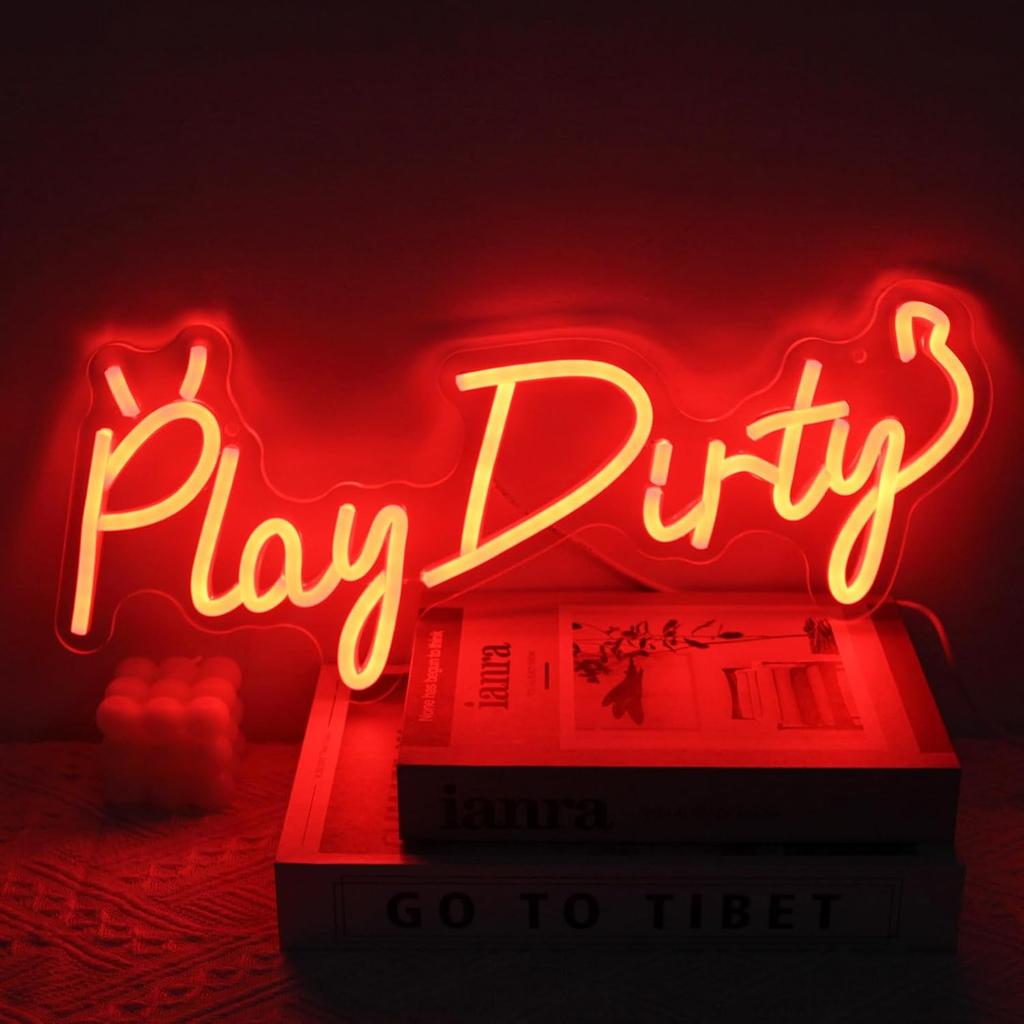 Play Dirty Светодиодная неоновая вывеска Неоновые огни для Декора Стены Питание от USB для Сатанинские Неоновые Огни для Спальни Бара Мужской Комнаты Вечеринки