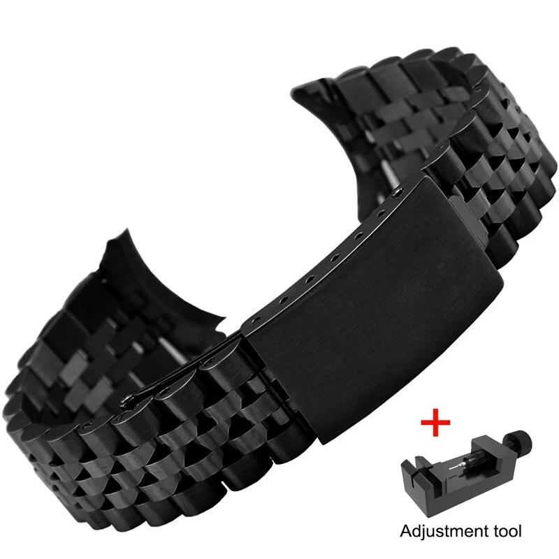 Ремешок для часов из нержавеющей стали, тон 13 мм, 17 мм, 18 мм, 19 мм, 20 мм, 21 мм, 22 мм, розовое золото, серебро, ремешок для часов, браслет-устрица