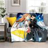 Anime SAO Sword Art Online Printed Oversized Manta Sofa Bed Cover Soft and Hairy Blanket Plaid Soft Warm Flannel Throw Blankets